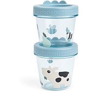 Done by Deer ‘Tiny Farm’ Baby Food Containers, Blue – 2-pack - Kit