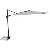DOPPLER Garden Parasol ACTIVE 240 × 135cm, Design 827, Light Grey - Sun Umbrella