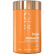 Nutriburst Premium Triple Immunity gummies with C, D3, zinc and elderberry, berries, 60 pcs - Dietary Supplement