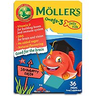 Möller's Rubber Vitamins with strawberry flavour 36 pcs - Omega 3