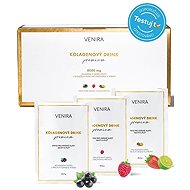 VENIRA PREMIUM Kolagenový drink, mix příchutí jahoda-limetka, černý rybíz, malina 30 × 10,8 g - Kolagén