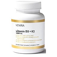 VENIRA Vitamin D3 + K2 80 capsules - Vitamin D3