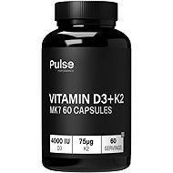 Nutriheads Pulse Performance Vitamin D3 + K2 MK7 60 Capsules - Vitamins