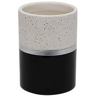 Douceur d'intérieur Ceramic toothbrush cup, black, 7 × 10 cm - Toothbrush Holder Cup
