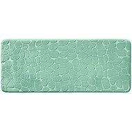 Douceur d'intérieur Long bathroom mat with embossed pattern 50 × 120 cm, green - Bath Mat
