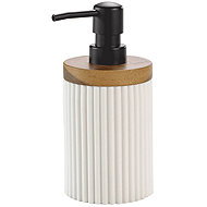 Douceur d'intérieur Ribbed soap dispenser Niagara 8 × 17 cm white - Soap Dispenser