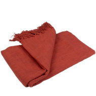 Douceur d'intérieur Zamina Bedspread with fringe 125 × 150 cm orange - Blanket