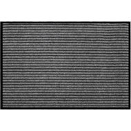 Douceur d'intérieur Rectangular door mat, grey stripes, dustproof, 80 × 120 cm - Doormat