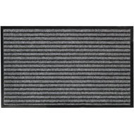 Douceur d'intérieur Rectangular door mat, grey stripes, dust-proof, 80 × 50 cm - Doormat