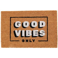Home Styling Collection Coconut mat, Good vibes sign, 59 × 39 cm - Doormat