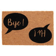 Home Styling Collection Coconut doormat, Bye hi sign, 59 × 39 cm - Doormat