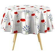 Douceur d'intérieur Waxed tablecloth with Sisteron motif, round 160 cm - Tablecloth