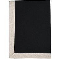 Stof Cotton tablecloth with border Duo 140 × 200 cm, black - Tablecloth