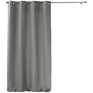 Douceur d'intérieur Curtain with rings VELVET, insulating, 135 × 260 cm, grey - Drape