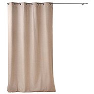 Douceur d'intérieur Curtain with rings with blackout layer, double layer, 140 × 260 cm, beige - Drape