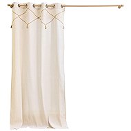 Douceur d'intérieur LACIA window curtain with jute decoration, 140 × 240 cm - Drape