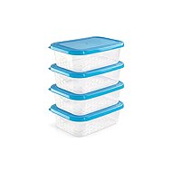BRANQ Set of food jars Blue box 1 l, rectangular, 4 pcs - Food Container Set