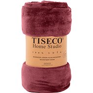 Tiseco Cosy microfleece blanket 150 × 200 cm, burgundy - Blanket
