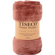 Tiseco Cosy microfleece blanket 150 × 200 cm, red-brown - Blanket