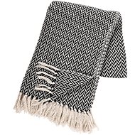 Tiseco Blanket Alpana cotton 130 × 170 cm, black - Blanket