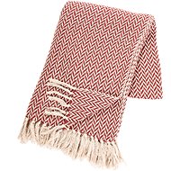 Tiseco Blanket Alpana cotton 130 × 170 cm, rust - Blanket