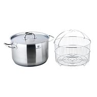 CS SOLINGEN Saucepan with lid and basket Stainless steel 10 l / diameter 28 x 18 cm PRO-X - Pot
