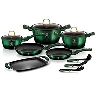 BERLINGERHAUS Set of dishes with titanium surface 12+2 pcs Emerald Collection - Cookware Set