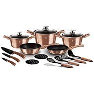 BERLINGERHAUS Set of dishes with marble surface 17 pcs Rosegold Metallic Line - Cookware Set