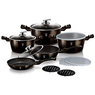 BERLINGERHAUS Set of dishes with marble surface 13 pcs Shiny Black Collection - Kitchenware Set