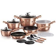 BERLINGERHAUS Set of dishes with marble surface 18 pcs Rosegold Metallic Line - Cookware Set