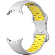 Drakero Silicone performance for Google Pixel Watch grey-yellow, size L - Watch Strap