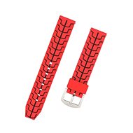 Drakero Silicone RibFlex for 22mm Quick Release Red-Black - Watch Strap