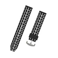 Drakero Silicone RibFlex for 22mm Quick Release black and white - Watch Strap