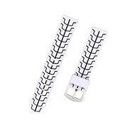 Drakero Silicone RibFlex for 22mm Quick Release white-black - Watch Strap