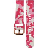 Drakero Silicone army for Quick Release 20 mm pink - Watch Strap