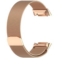 Drakero Milanese stroke for Fitbit Charge 5 gold-pink, size 4.5 mm. L - Watch Strap