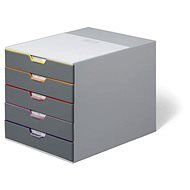 Durable Varicolour 5 Drawers, Colour Coded, Grey - Drawer Box