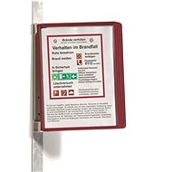 DURABLE Vario Wall 5 magnetic, including 5 pockets, red - Magnetic Pocket