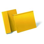 DURABLE hanging pocket with fold, yellow - pack of 50 pcs - Tag