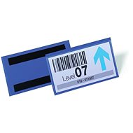 DURABLE magnetic pocket for labels 150 x 67 mm, blue - pack 50 pcs - Magnetic Pocket
