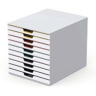 DURABLE VARIcolour 10, 10 drawers, light grey - Drawer Box