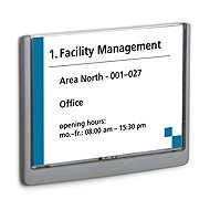 DURABLE CLICK SIGN Information board grey, A5 width - Wall-Mounted Bracket
