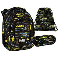 Derform BackUP Cyber Attack 3-in-1 School Set – Backpack, Pencil Case and Drawstring Bag - School Set