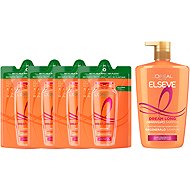 L'ORÉAL PARIS Elseve Dream Long Shampoo 1000 ml + 4x refill 250 ml - Haircare Set