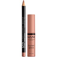 NYX PROFESSIONAL MAKEUP Slim Lip Pencil 60 Peekaboo Neutral 1 g + Butter Gloss 14 Madeleine 8 ml - Cosmetic Gift Set