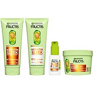 GARNIER Fructis Keratin Sleek Shampoo 200 ml + Conditioner 200 ml + Mask 370 ml + Serum 50 ml - Haircare Set