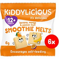 Kiddylicious fruit pads made of banana, mango and passion fruit 72 g (6×12 g) - Crisps for Kids