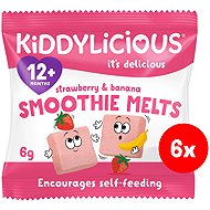 Kiddylicious strawberry and banana fruit pads 72 g (6×12 g) - Crisps for Kids