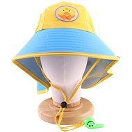 ForKids Letný klobúčik s píšťalkou žlto-modrý, kačička - Detská čiapka