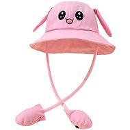 For Kids Letný klobúčik s pohyblivými ušami, ružový - Detská čiapka